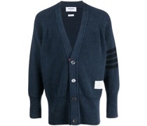 Stückgefärbter Cardigan mit Streifen