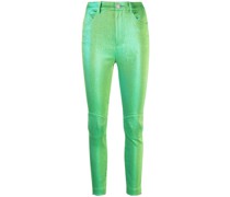 Skinny-Hose mit Lamé-Effekt