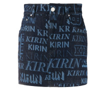 Jeansrock mit Logo-Print