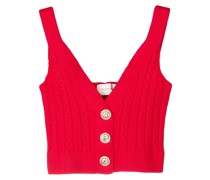 Hilda Cropped-Top mit Zopfmuster