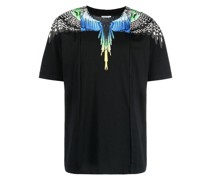 T-Shirt mit Patchwork Wings-Print