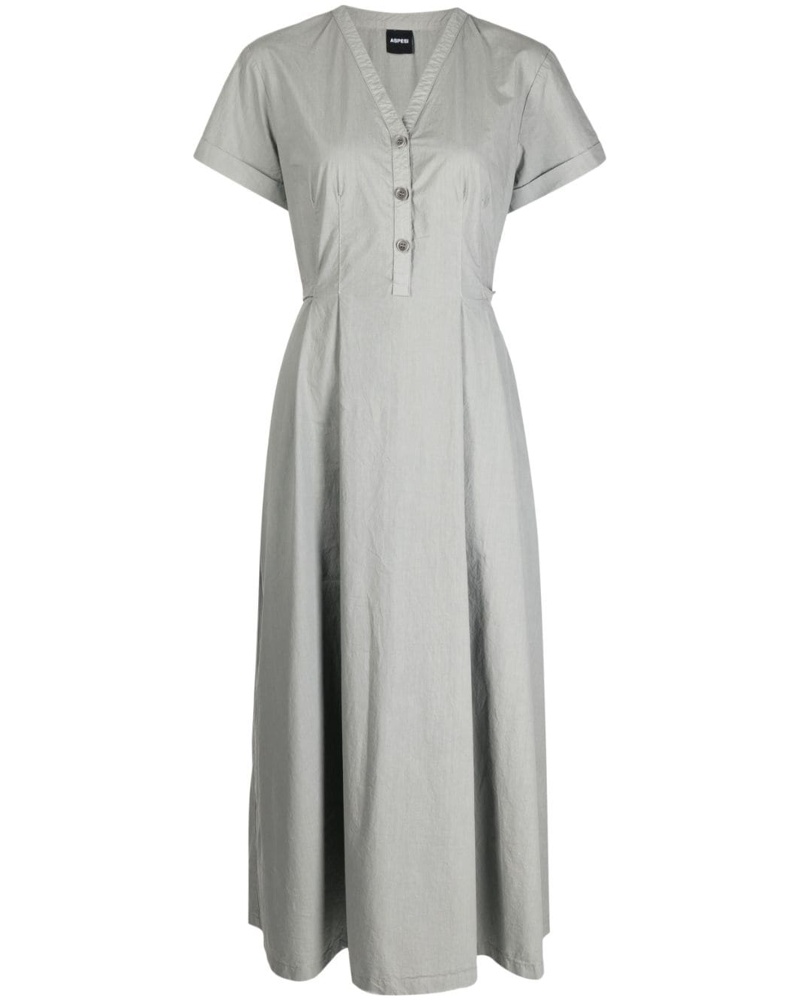 ASPESI Damen Midikleid mit V-Ausschnitt
