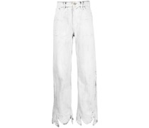 Weite Jeans mit Schlitzen