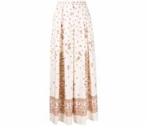 Palazzohose mit Blumen-Print