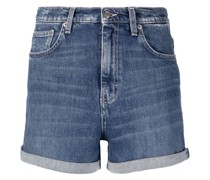 Jeans-Shorts mit Logo-Patch
