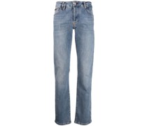 Halbhohe Straight-Leg-Jeans