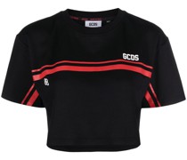 Cropped-T-Shirt mit Logo-Print