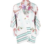 Kimono-Jacke mit Blumen-Print