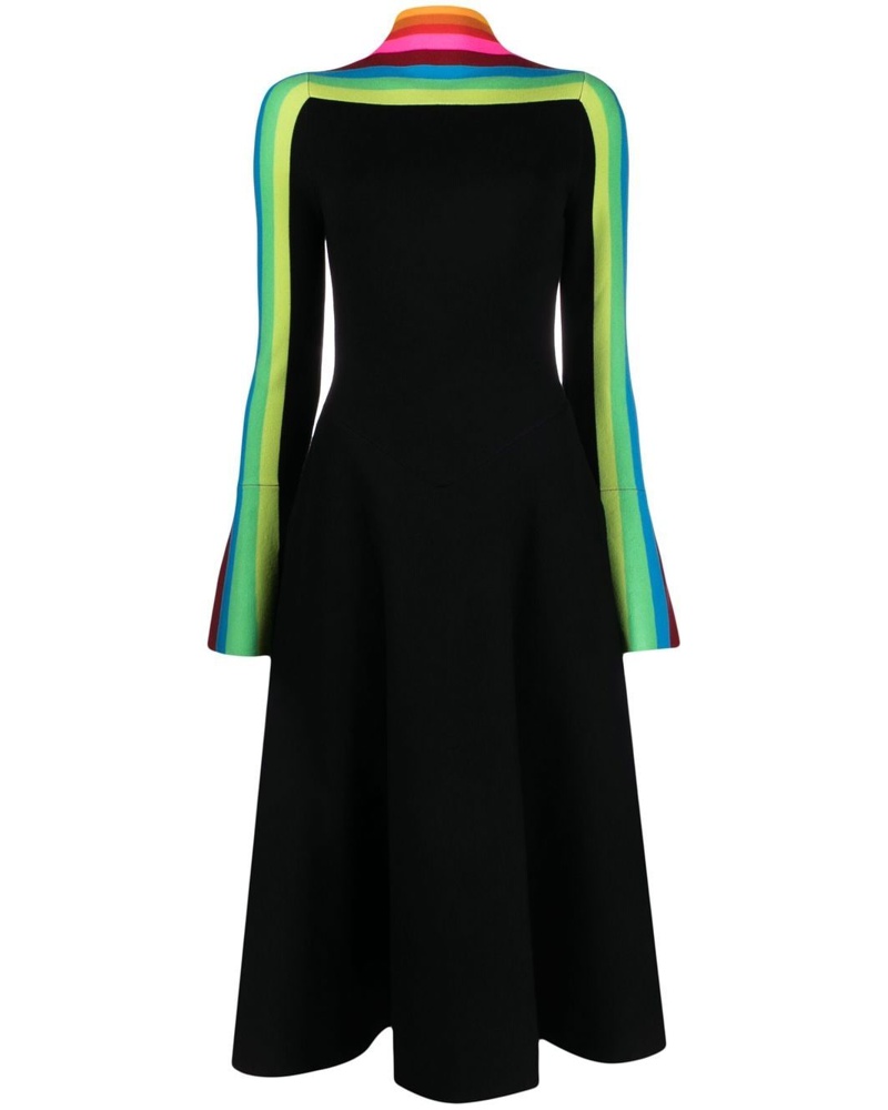 Christopher John Rogers Damen Kleid in Colour-Block-Optik