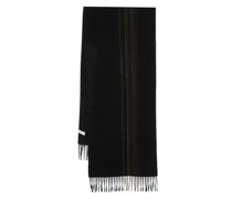Signature Stripe fringed scarf