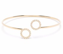 18kt Gelbgoldarmreif mit synthetischen Diamanten