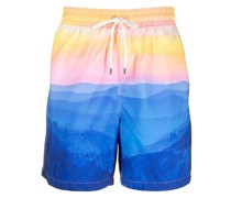 Badeshorts mit grafischem Print
