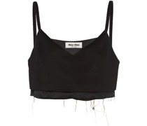 Cropped-Top aus Velours