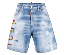 Weite Shorts im Distressed-Look