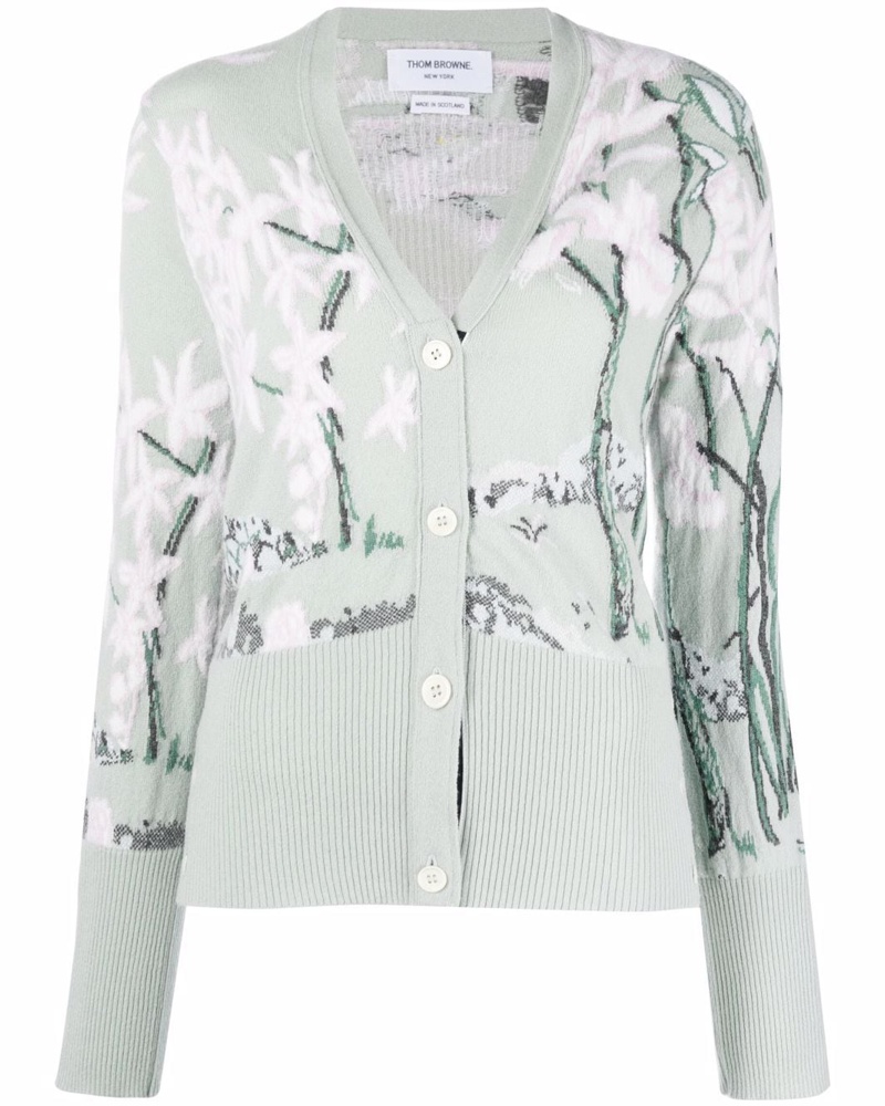 Thom Browne Damen Pullover mit V-Ausschnitt