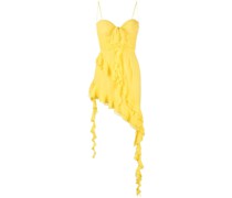 Asymmetrisches Kleid mit Rüschen