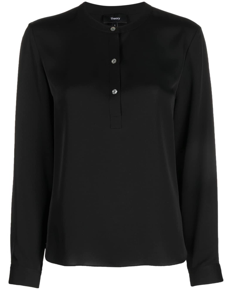 Theory Damen Klassische Seidenbluse