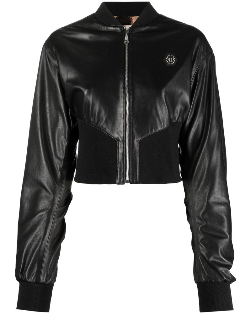 Philipp Plein Damen Bomberjacke aus Leder