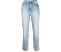 Cropped-Jeans mit Stone-Wash-Effekt