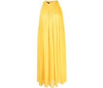 Plissiertes Midikleid aus Seide