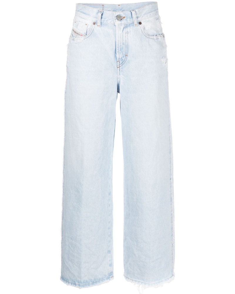 Diesel Damen Weite Cropped-Jeans