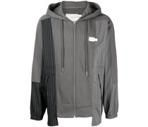 Kapuzenjacke mit Nadelstreifen-Print