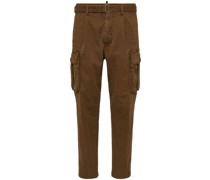belted tapered cargo trousers