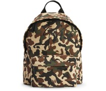camouflage-pattern backpack