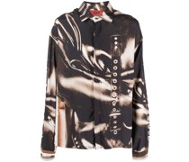 Hemd mit Marmor-Print