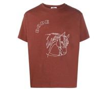 T-Shirt mit Logo-Stickerei