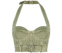 Bustier-Top mit Kristallen