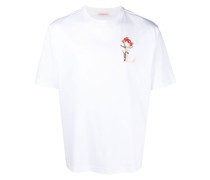 T-Shirt mit Blumen-Patch