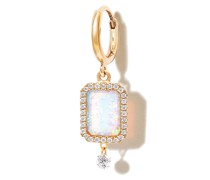 18kt Gelbgold-Hängeohrringe mit Diamanten