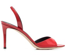Slingback-Sandalen aus Lackleder 95mm