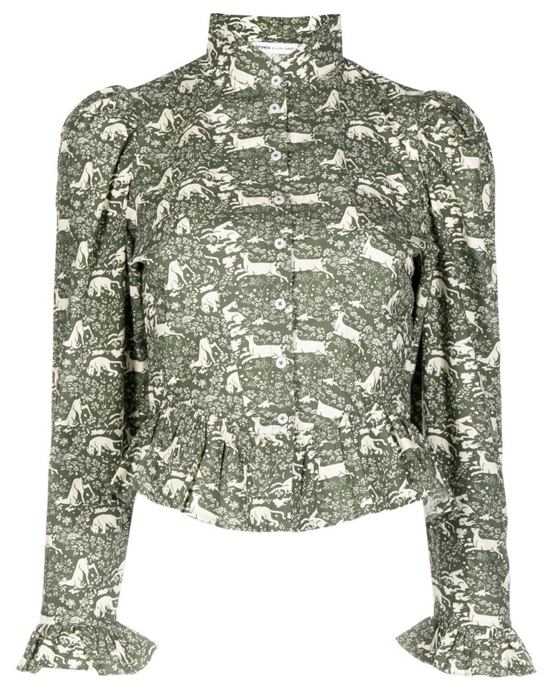 BATSHEVA Damen Bluse mit grafischem Print