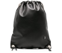 drawstring leather backpack
