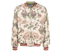 Bomberjacke mit Jacquard-Blumenmuster