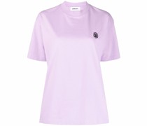 T-Shirt mit Logo-Stickerei