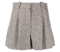 Karierte Shorts mit Falten
