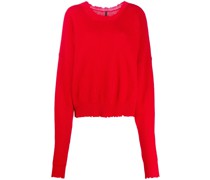 Gerippter Distressed-Pullover