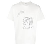 T-Shirt mit Pony-Stickerei
