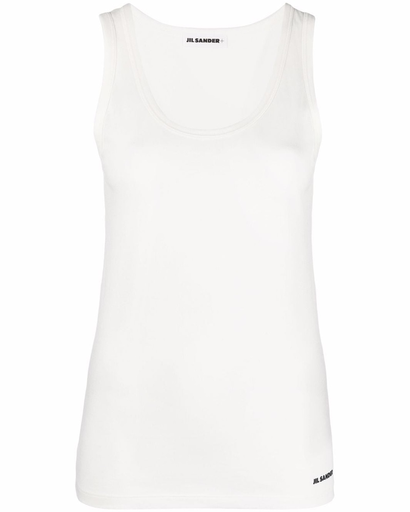 Jil Sander Damen Plus Top mit Logo-Print