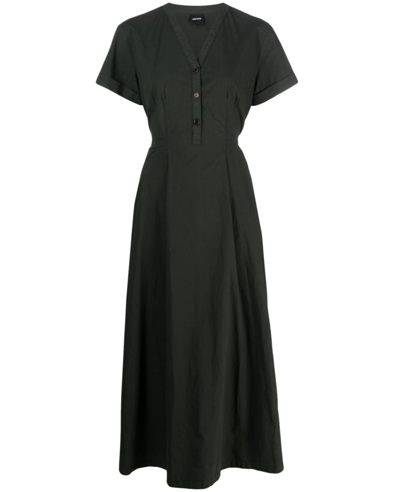 ASPESI Damen Ausgestelltes Kleid mit Knöpfen