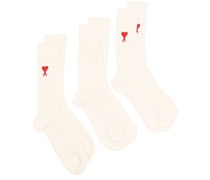 3er-Pack gerippte Socken