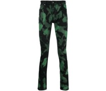 Skinny-Jeans mit Batikmuster