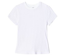T-Shirt aus geripptem Strick