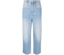 Gerade Cropped-Jeans