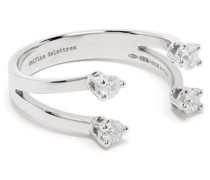 18kt Weißgoldring mit Diamanten