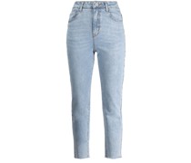 Cropped-Jeans mit heller Waschung