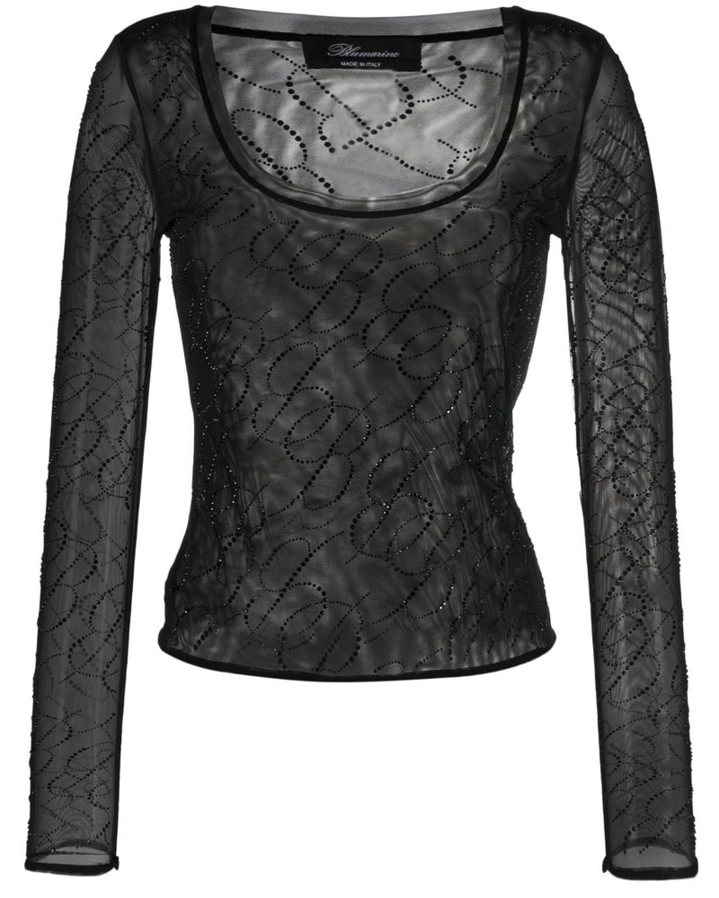 Blumarine Damen Strassverziertes Hemd Blumarine Damen Strassverziertes Hemd